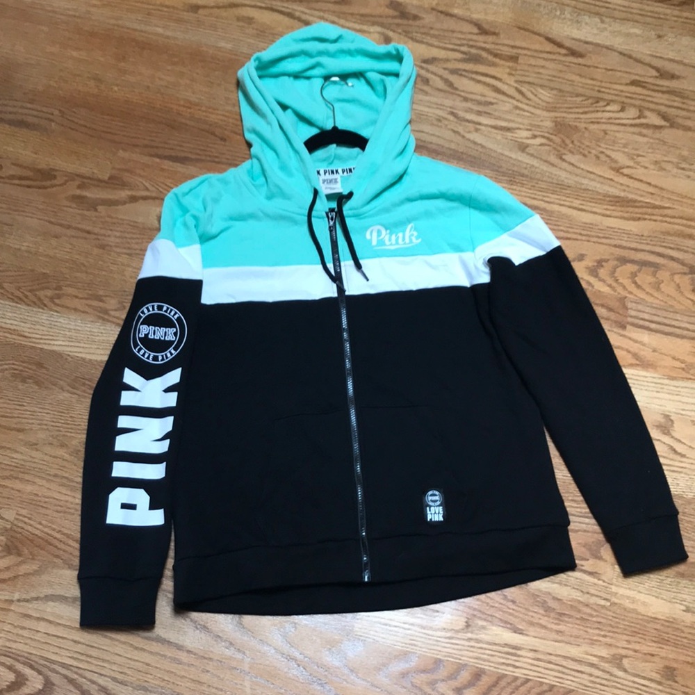 VS Pink full zip hoodie size L. Never worn. NWOT